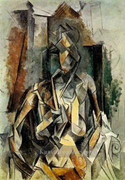 Frau sitzen dans un fauteuil 1916 kubist Pablo Picasso Ölgemälde
